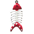Red Skeleton Fish Phone Charm