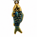 Blue and gold Fish Phone Charm