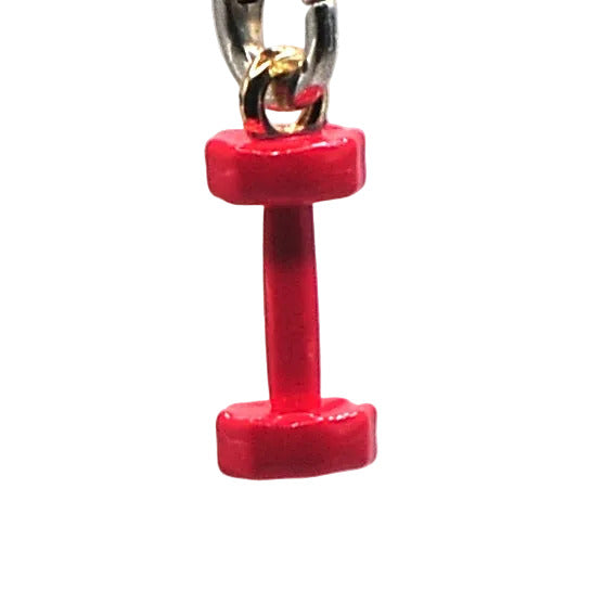 Gym Weights Red Phone Charm