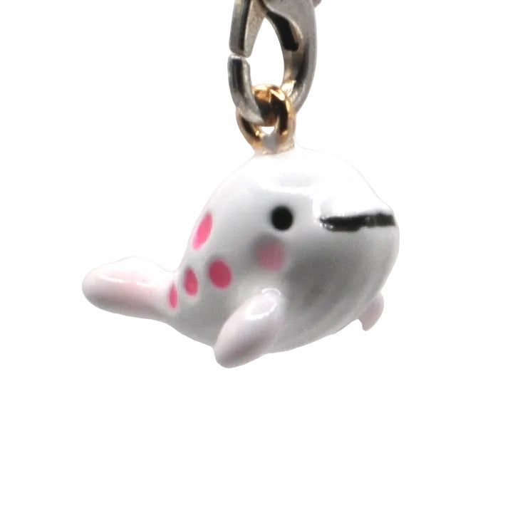 Pink Whale Phone Charm