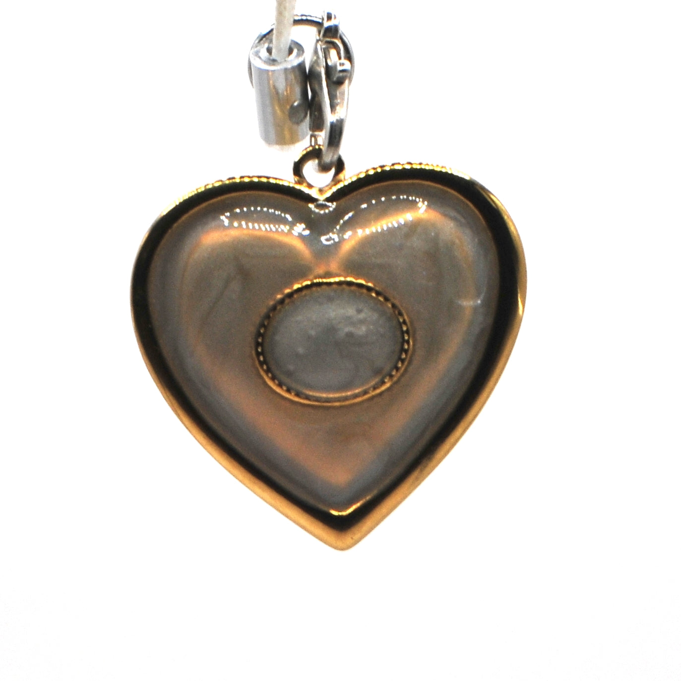 Pearl Heart Phone Charm
