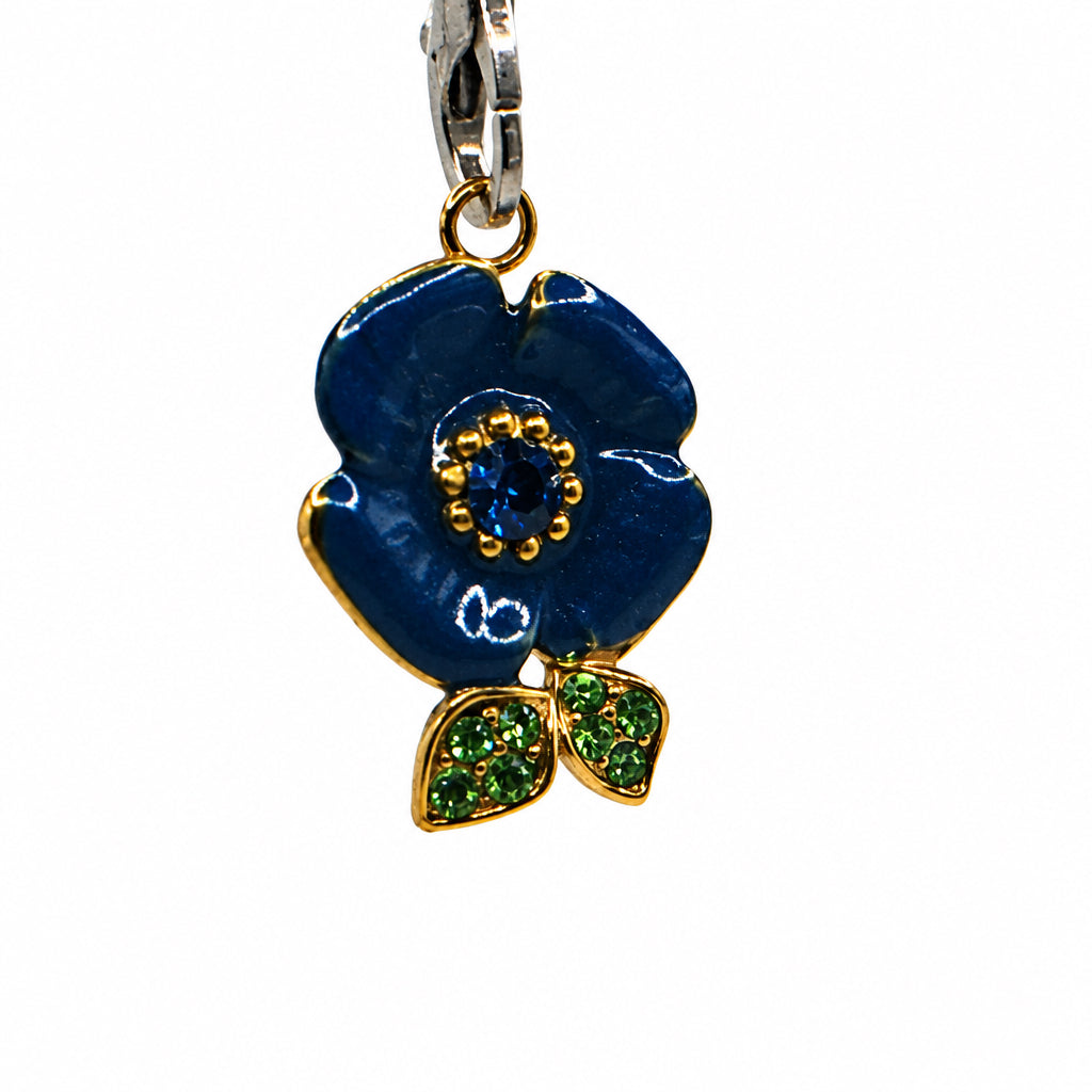 Blue Flower Phone Charm