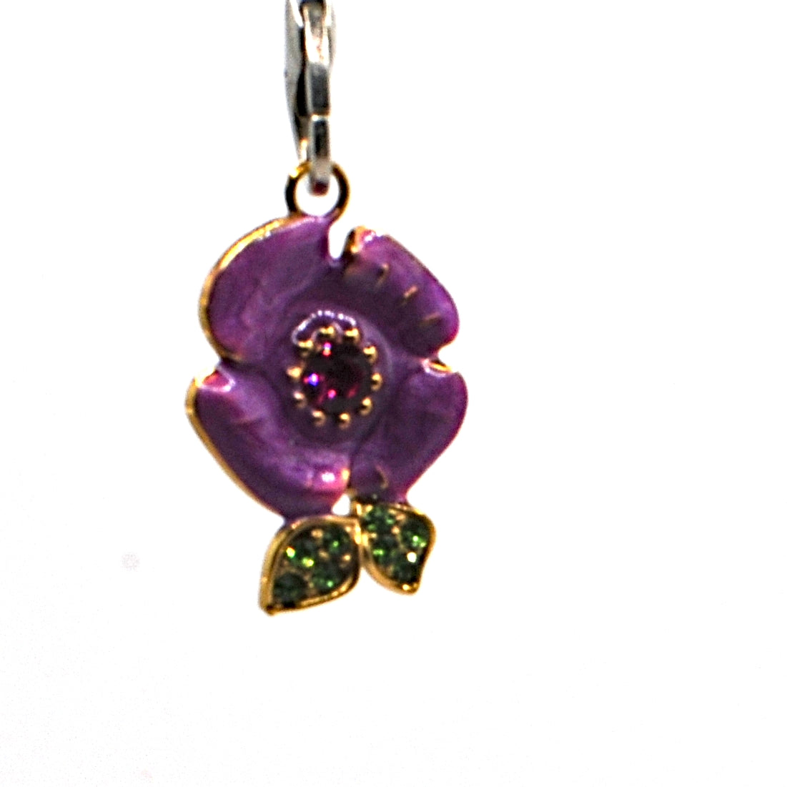 Purple Flower Phone Charm