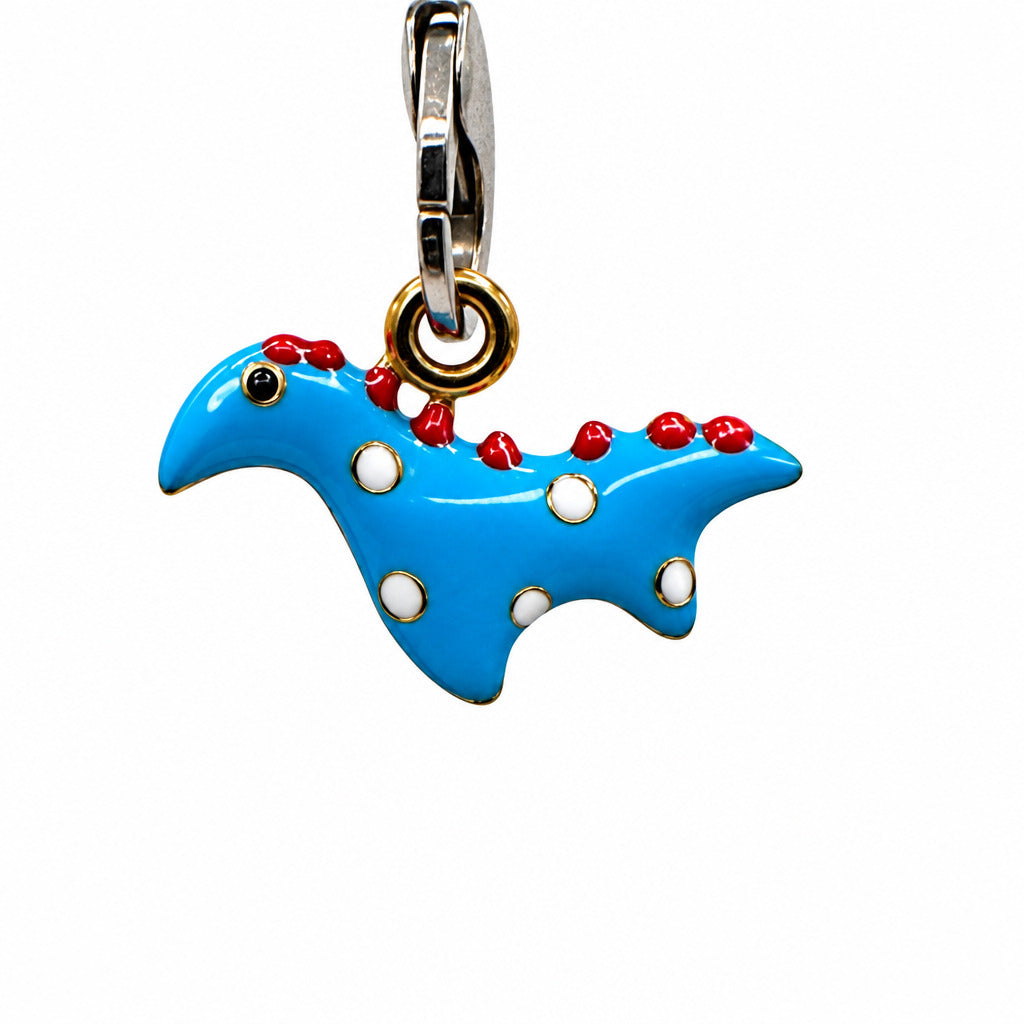 Blue Dino Phone Charm