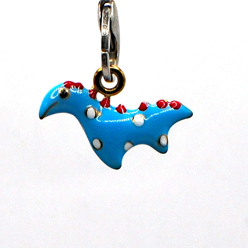 Blue Dino Phone Charm