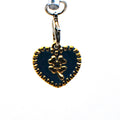 Blue Clover Heart Phone Charm