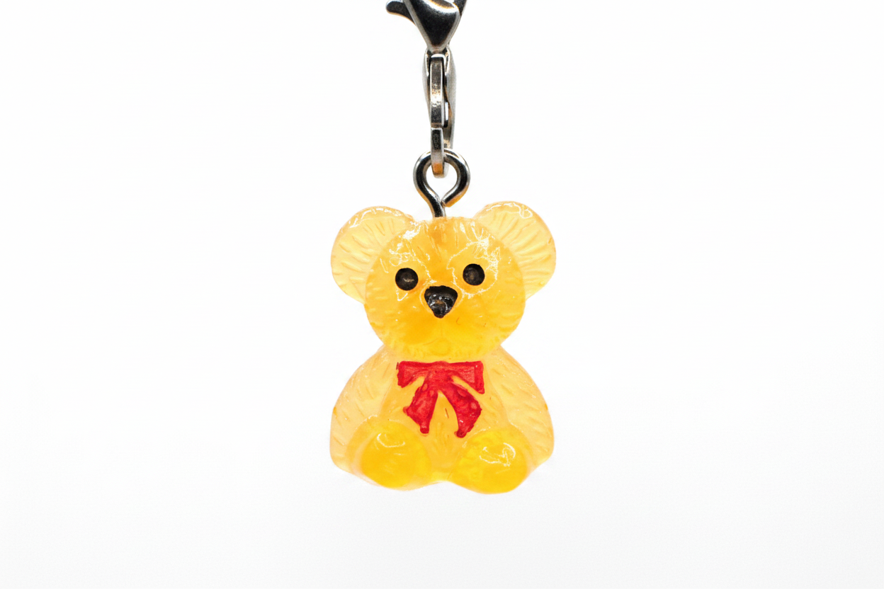 Bear Phone Charm Orange