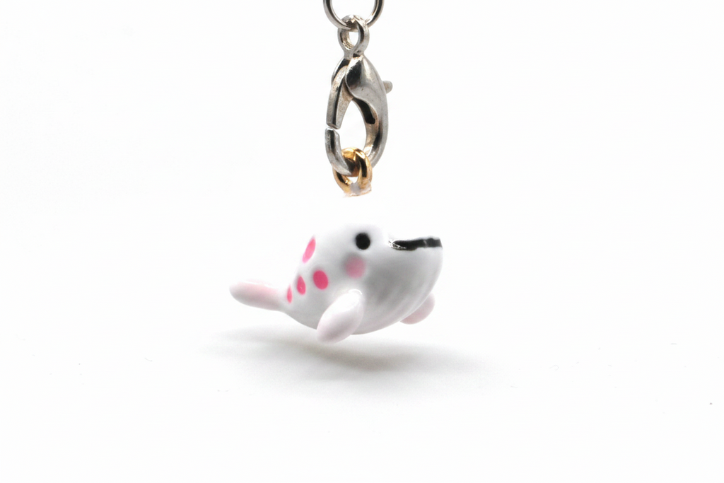 Pink Whale Phone Charm