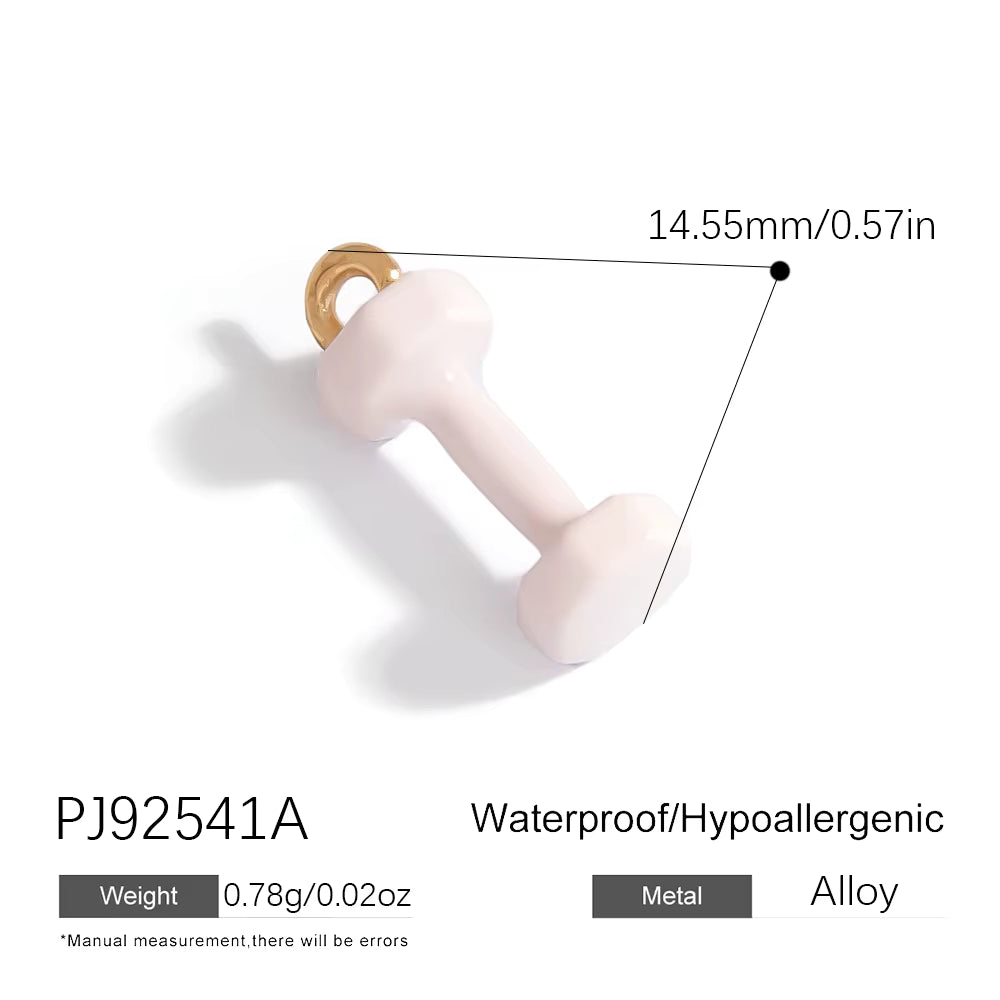 Gym Weights Pink Phone Charm
