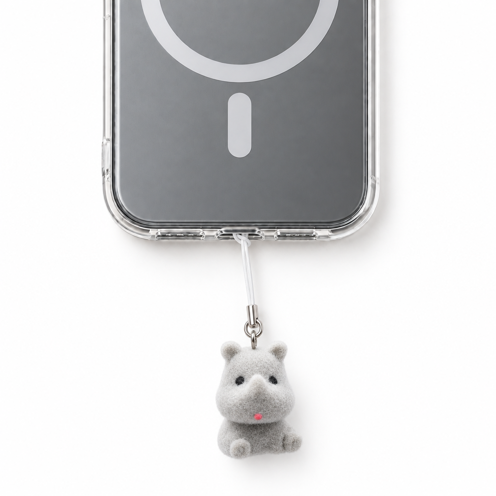 Rhino Phone Charm