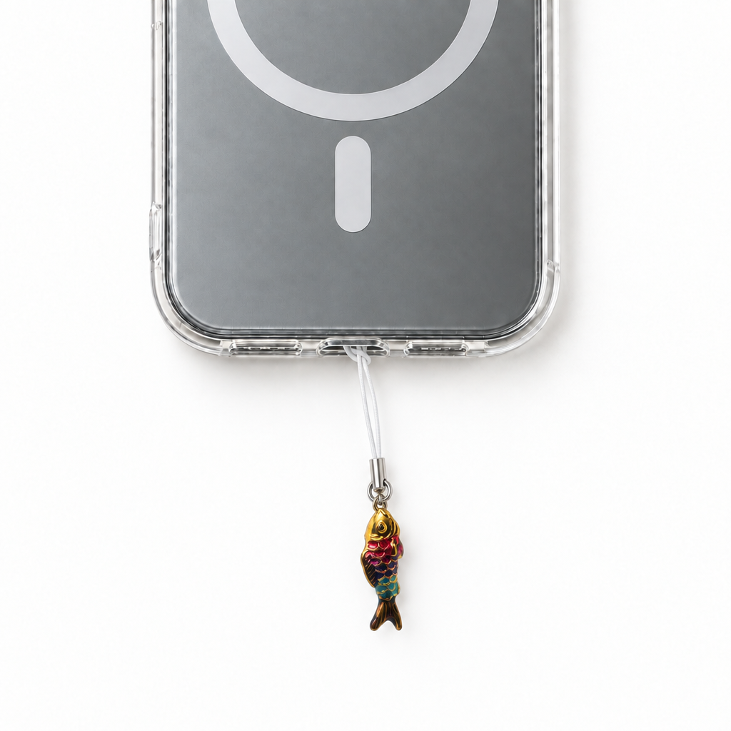 Smaller Rainbow Fish Phone Charm